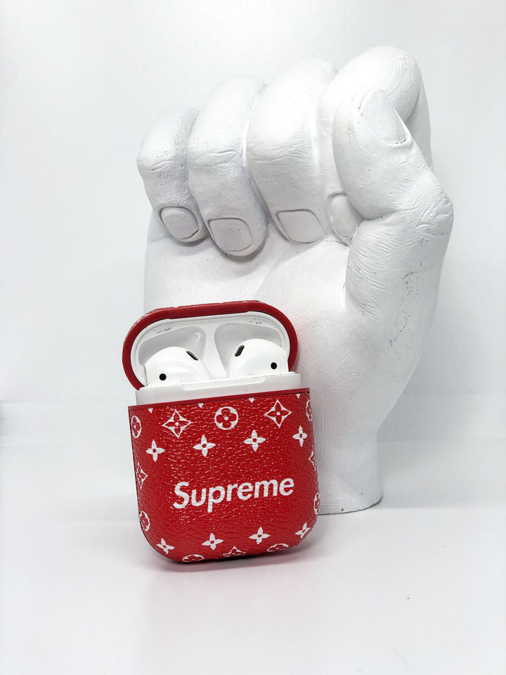 Louis Vuitton x Supreme AirPods Leather Protective Case