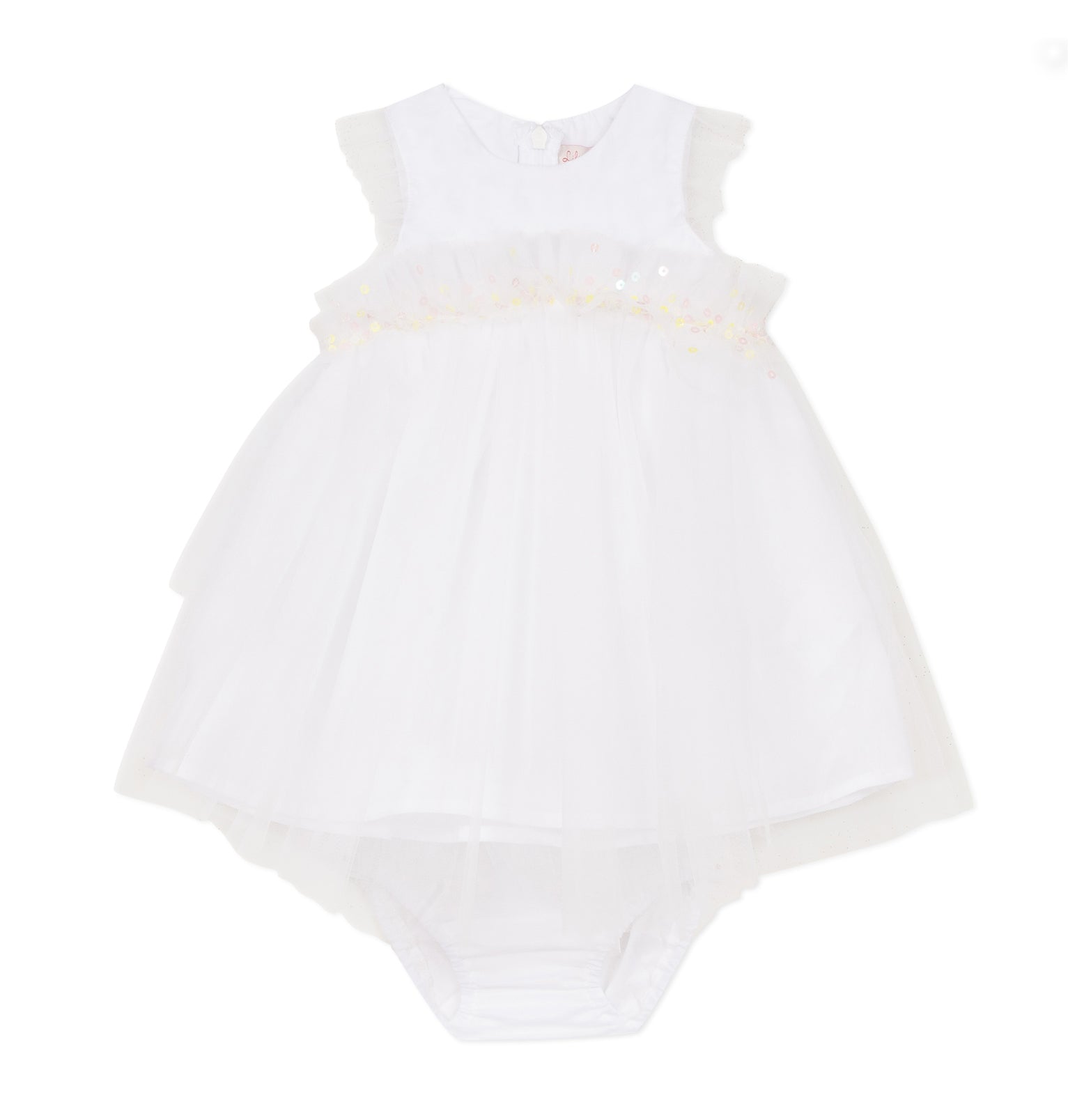 Girls White Tulle Dress