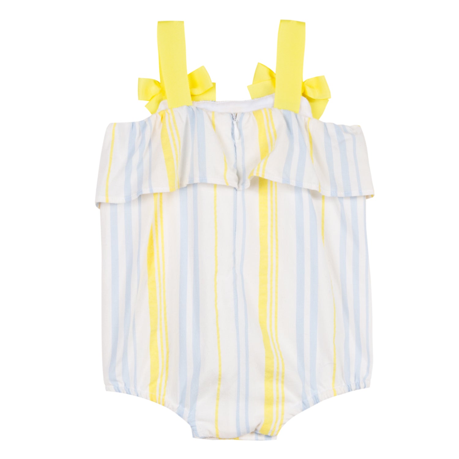 Baby Girls Yellow Striped Rompers