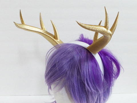 gold deer antler headband