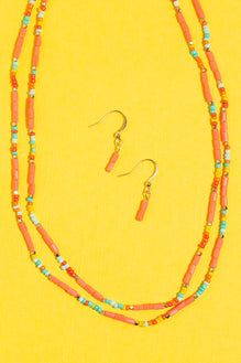 Type 1 Orange Sherbet Necklace/Earring set
