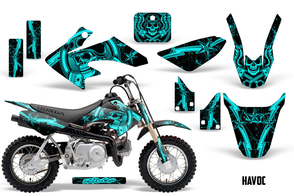 blue and black dirt bike