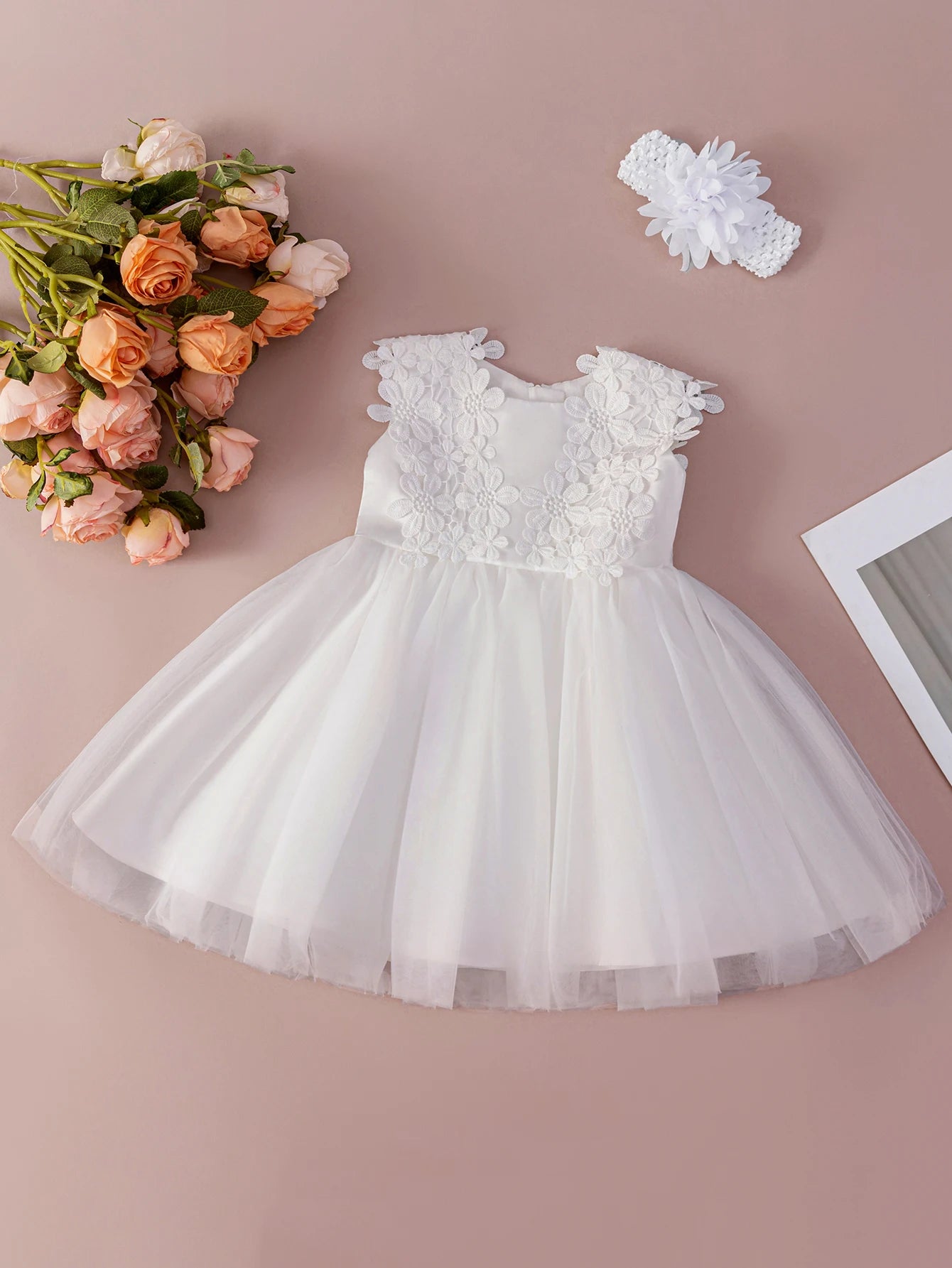 "Priscilla" Lace Special Occasion Dress  2 PC- White