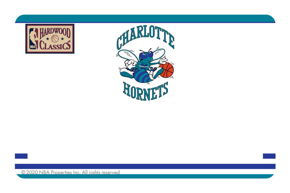 Credit Debit Card Skins | Cucu Covers - Customize Any Bank Card - Charlotte Hornets: Retro Courtside Hardwood Classics, Half Cover / Small Chip