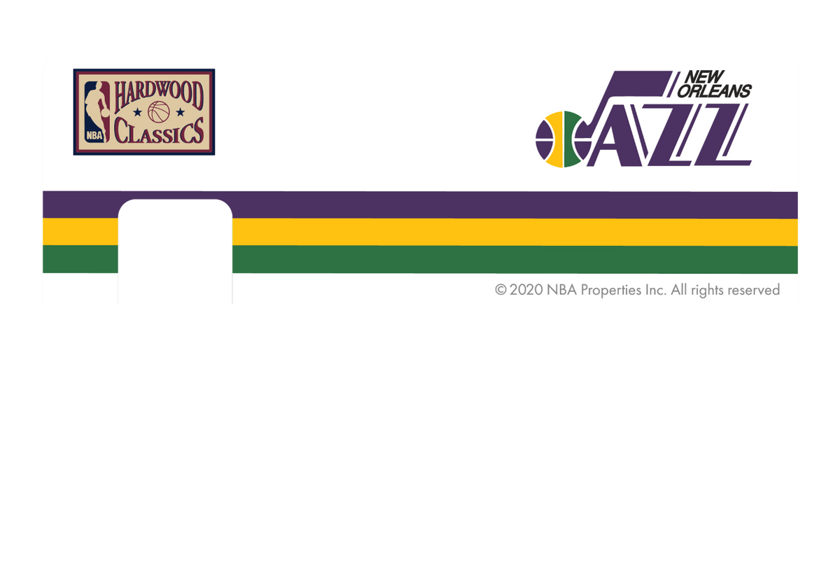 Credit Debit Card Skins | Cucu Covers - Customize Any Bank Card - Utah Jazz: Retro Courtside Hardwood Classics Full Cover / Small Chip