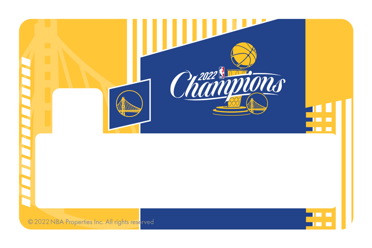 Credit Debit Card Skins | Cucu Covers - Customize Any Bank Card - Golden State Warriors: Crossover Half Cover / Small Chip