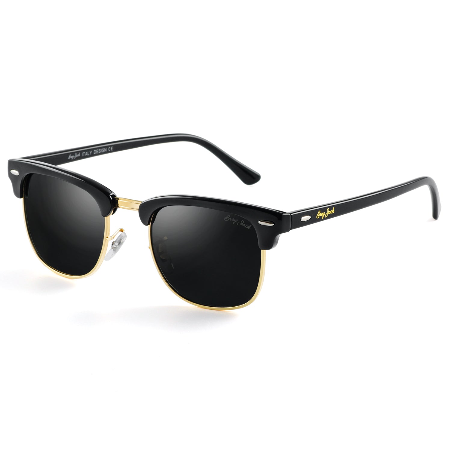 polarized clubmaster style sunglasses