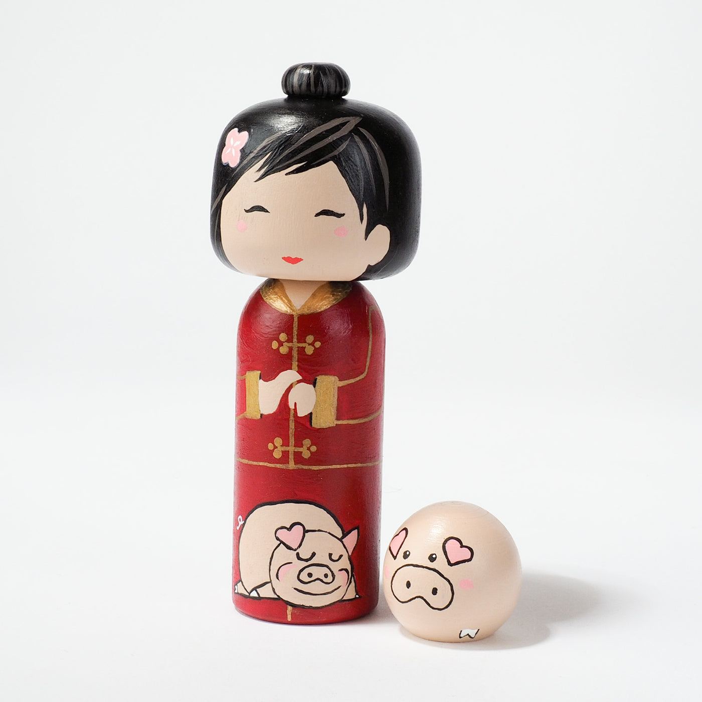 kokeshi peg dolls