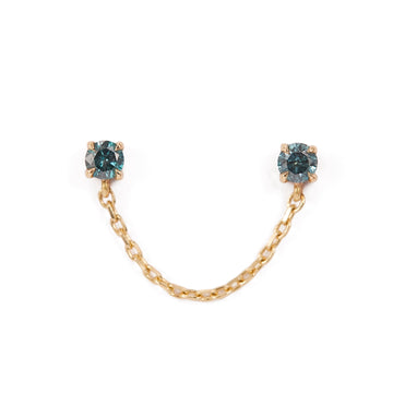 Black Diamond Linked Chain Earring – YI COLLECTION