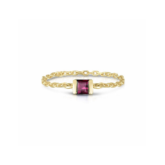 Tanzanite & Ruby Chain Ring – YI COLLECTION