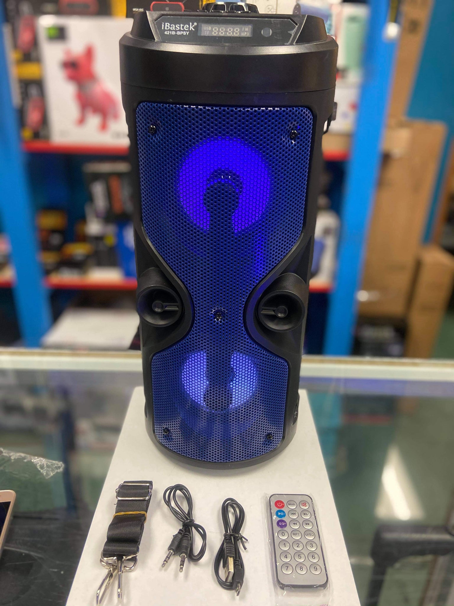 ibastek bluetooth karaoke speaker