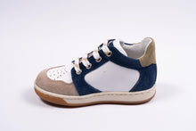 Falcotto eerste sneakertje wit/blauw/taupe