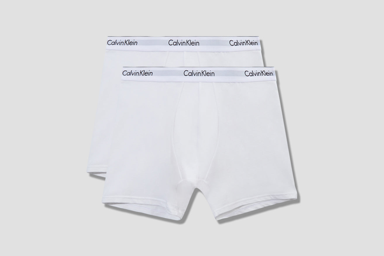 CALVIN KLEIN UNDERWEAR 2 PACK BOXER BRIEF NB1087A White – HARRESØ