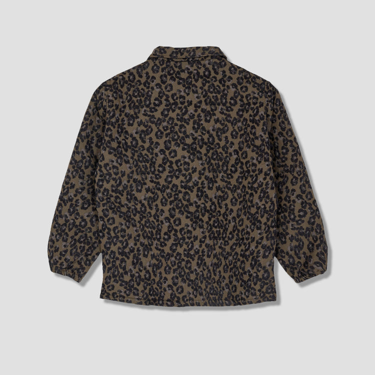 NEEDLES COACH JACKET - R/PE/W/CU LEOPARD MOLE JQ. JO185A Olive