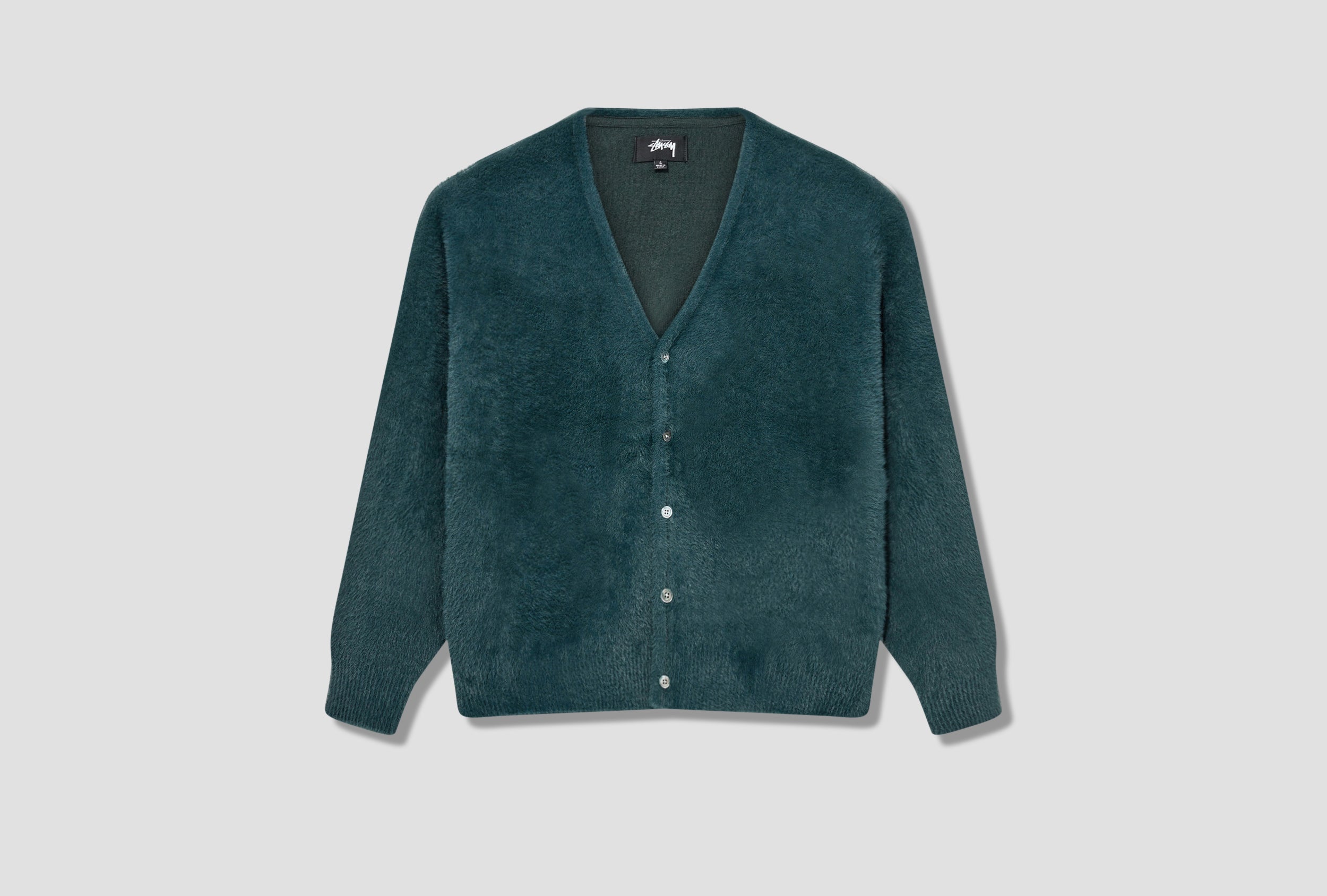 Stussy Shaggy Cardigan Dark Green-