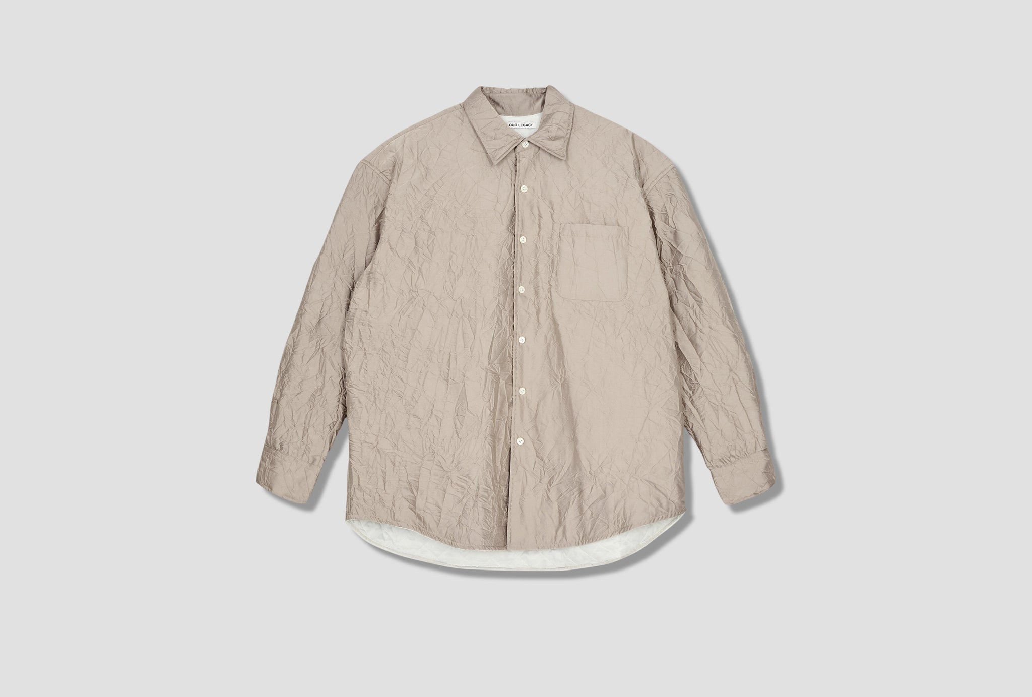 OUR LEGACY TECH BORROWED JACKET - BEIGE CRUSHED TAFETTA M4212TBC