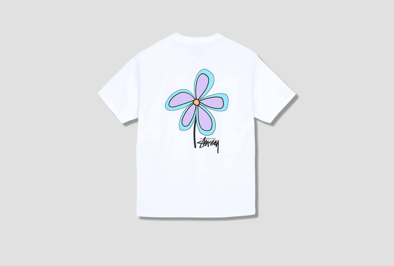 STÜSSY T-SHIRT FLOWER TEE 1904764 White – HARRESØ