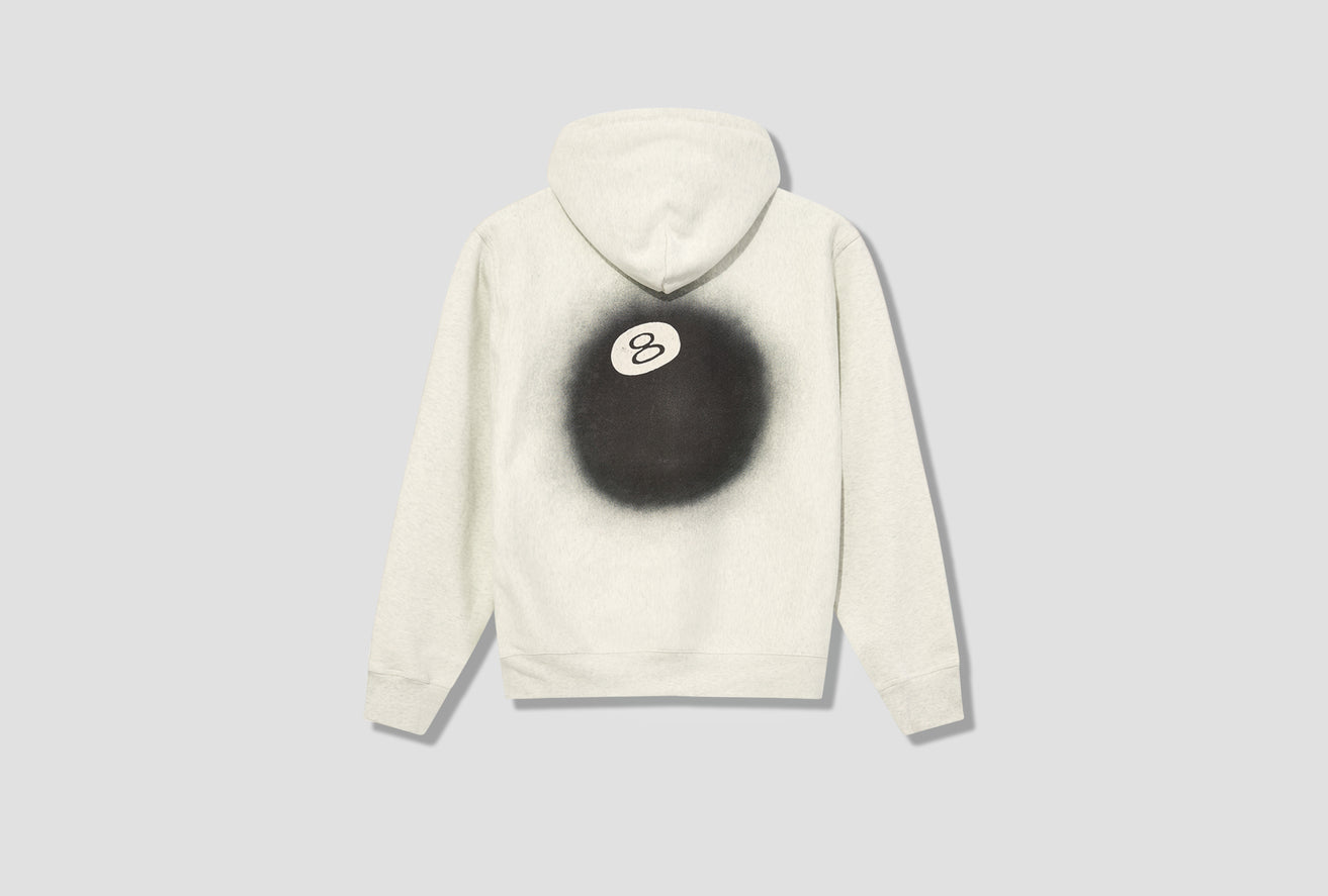 STÜSSY 8 BALL FADE HOOD SWEATSHIRT 1924846 Light grey – HARRESØ