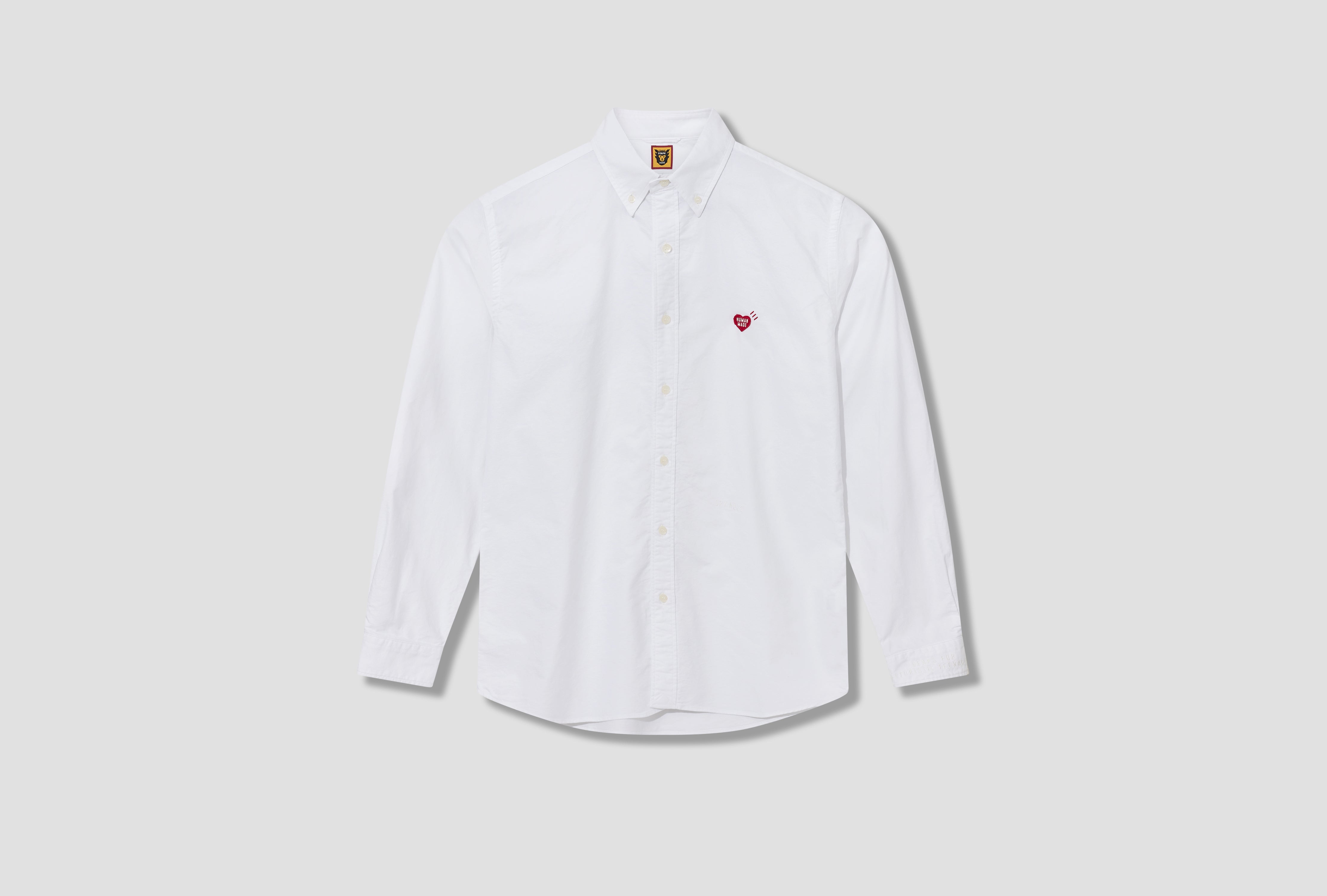 Human Made Oxford BD L/S Shirt White-