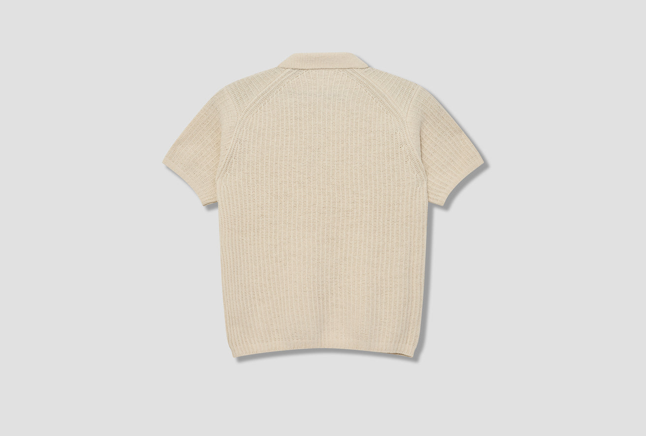 独創的 AURALEE KNIT BRUSHED COTTON RIB WOOL — KNIT SHIRT - www