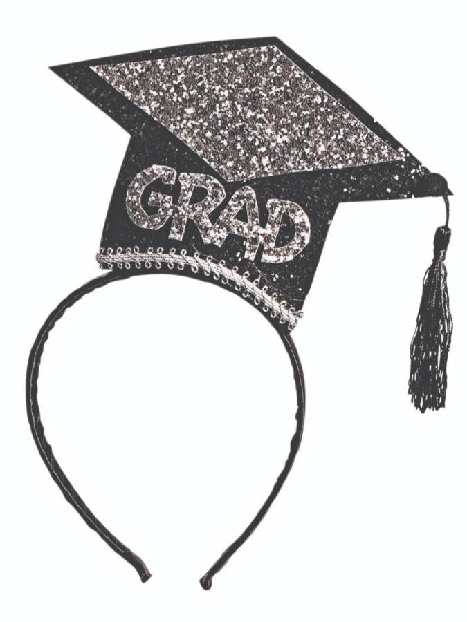 graduation hat on headband