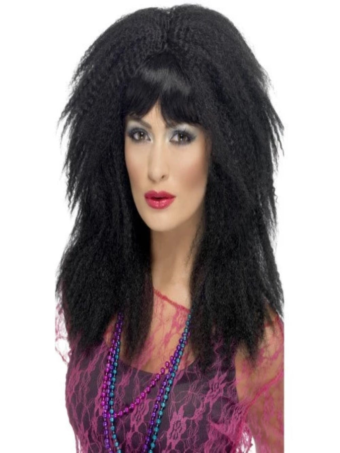 Black 80s Trademark Crimp Wig Athlone Jokeshop And Costume Hire