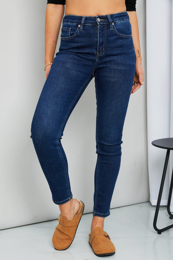 Kancan High-Rise Ankle Jeans with Pockets