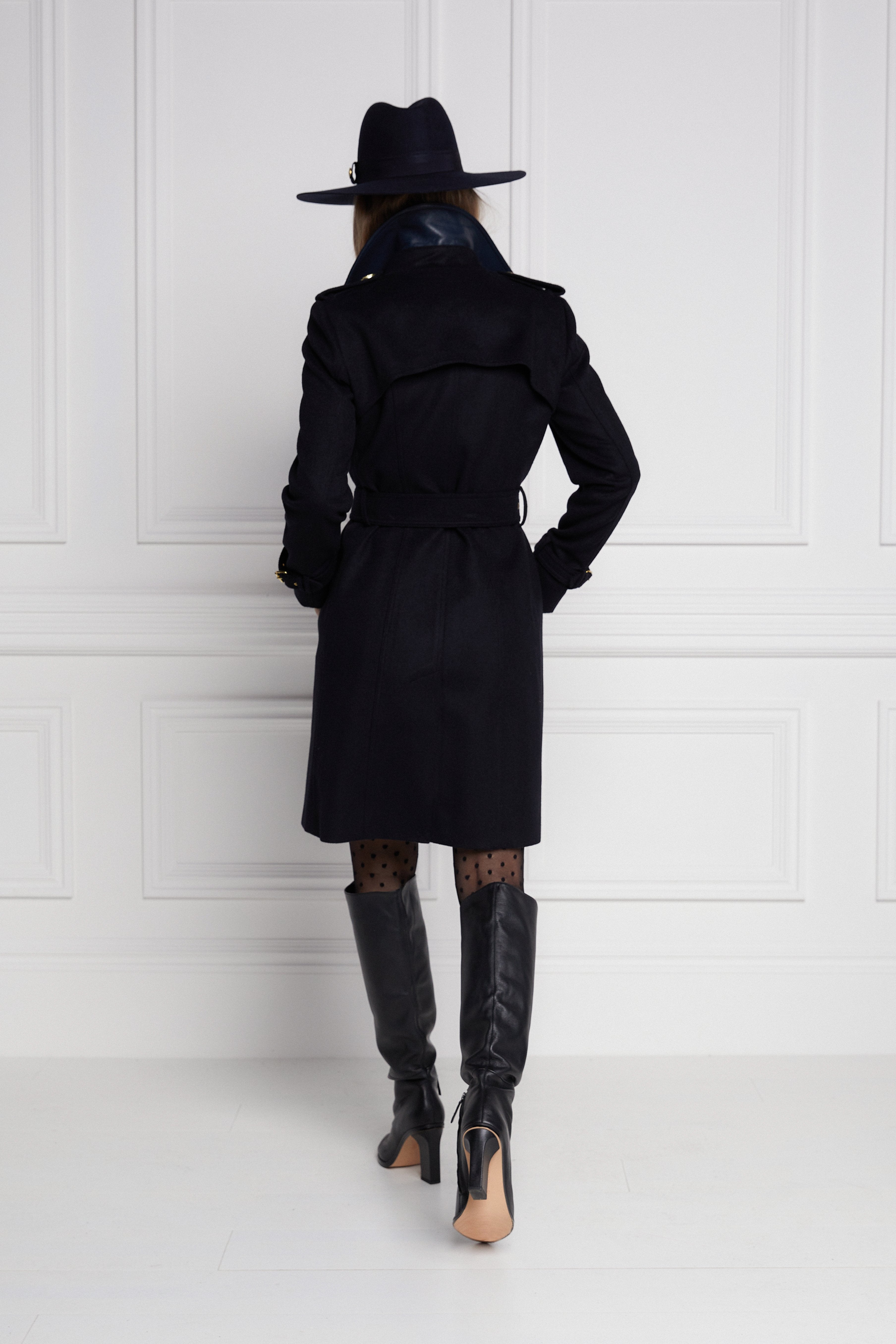 Marlborough Trench Coat (Soft Navy)