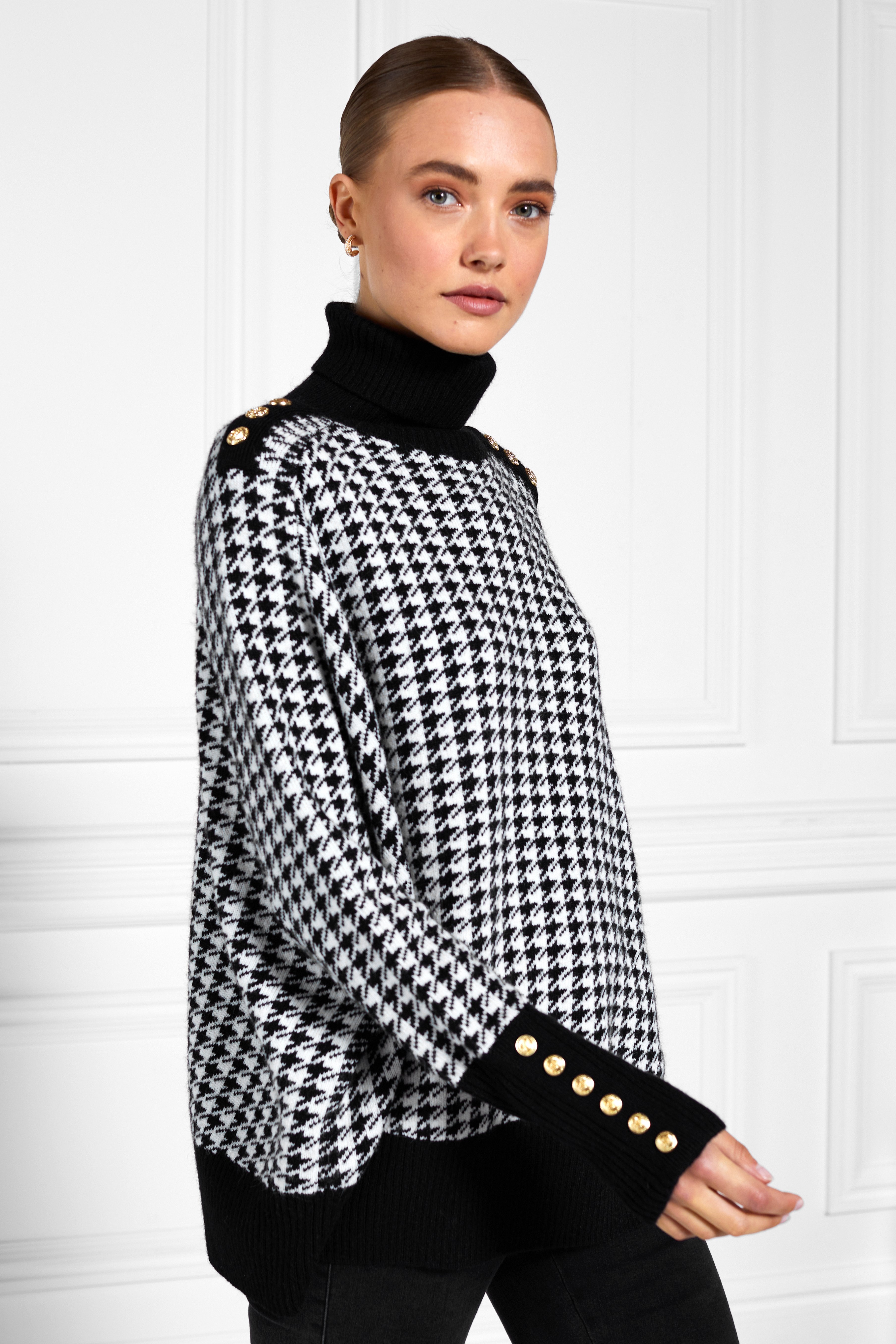 Kingsbury Cape Knit (Houndstooth)