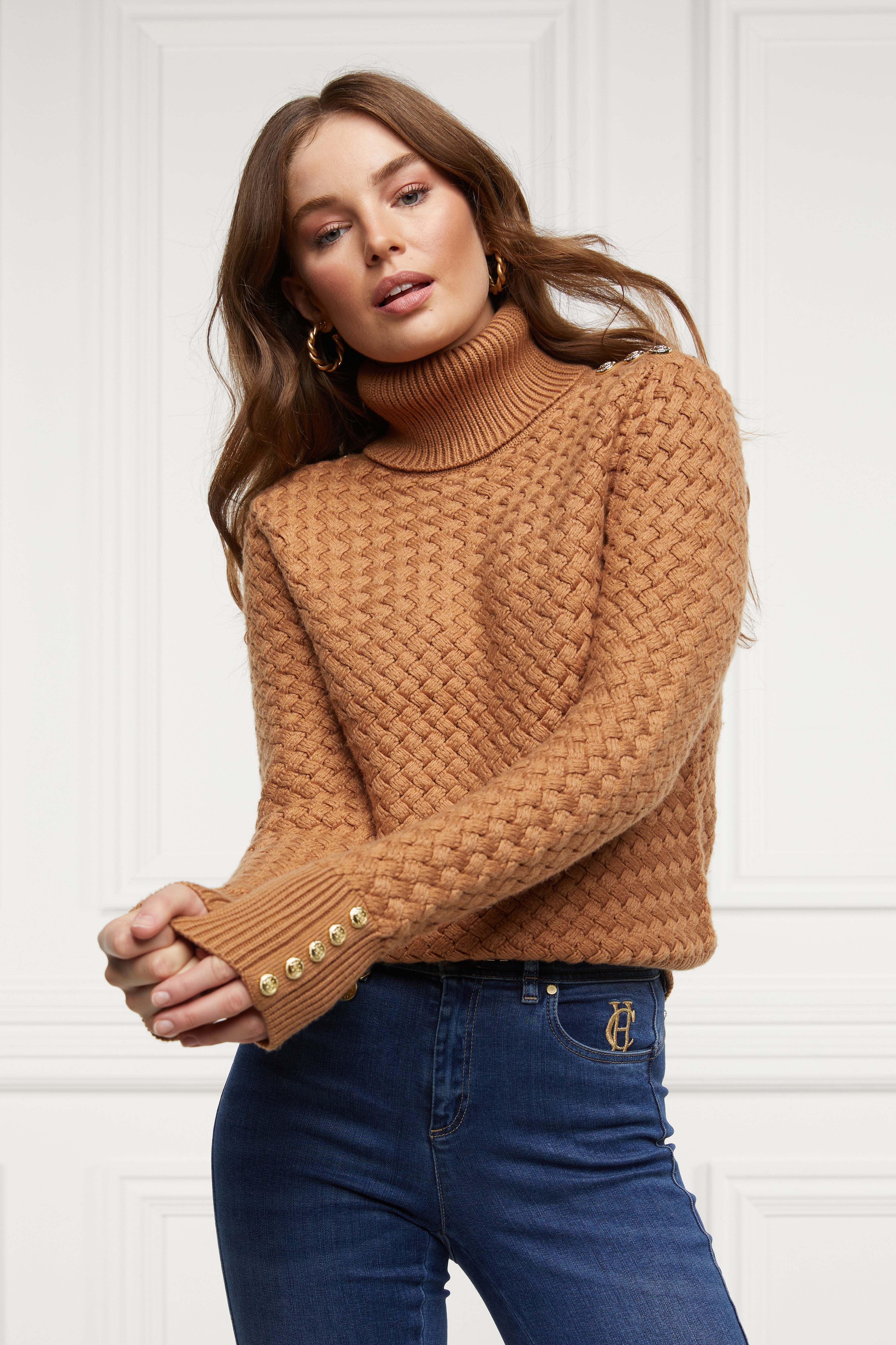 Basket Weave Jumper (Caramel)