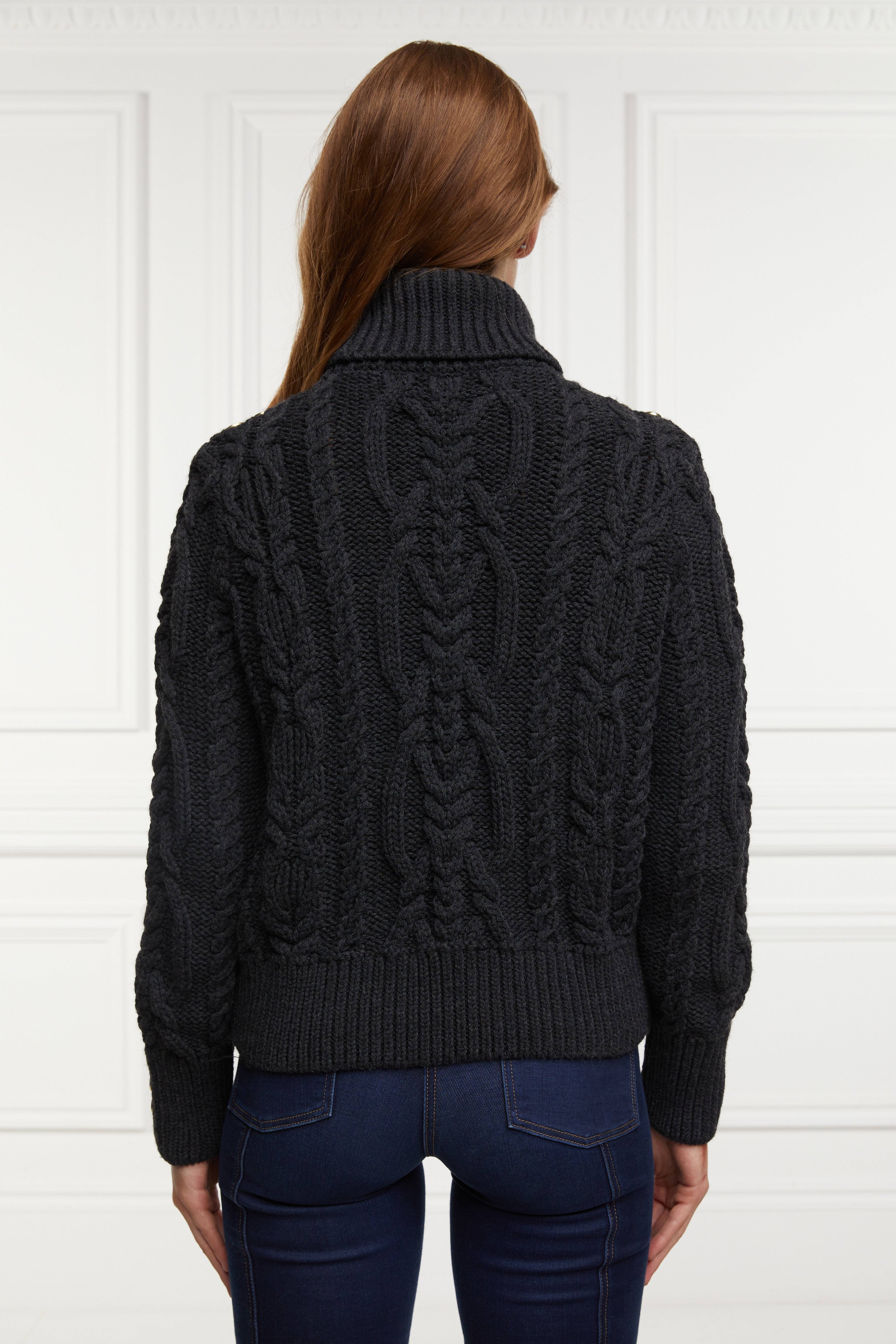 Belgravia Cable Knit (Dark Grey Marl)