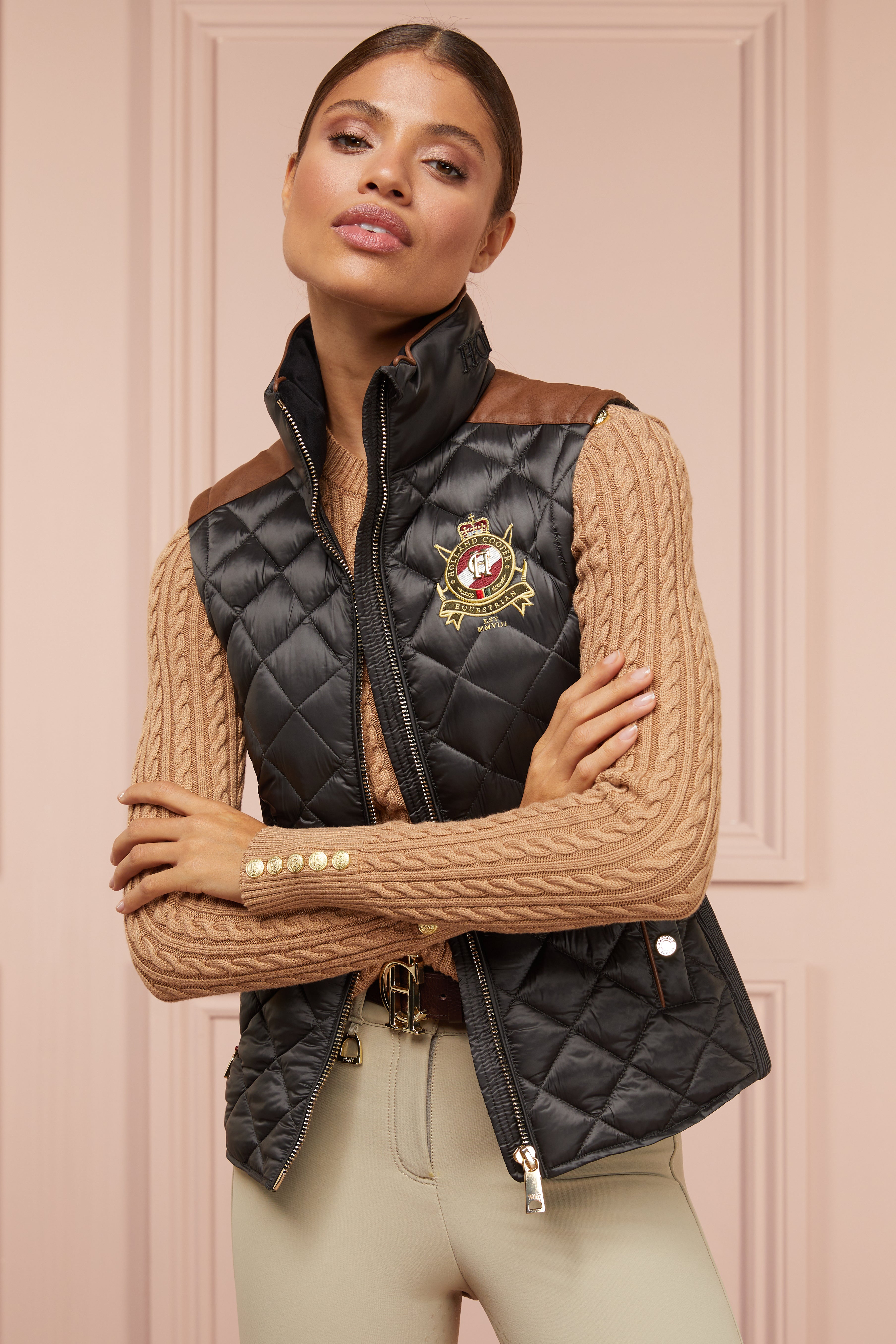 Diamond Quilt Classic Gilet (Khaki)