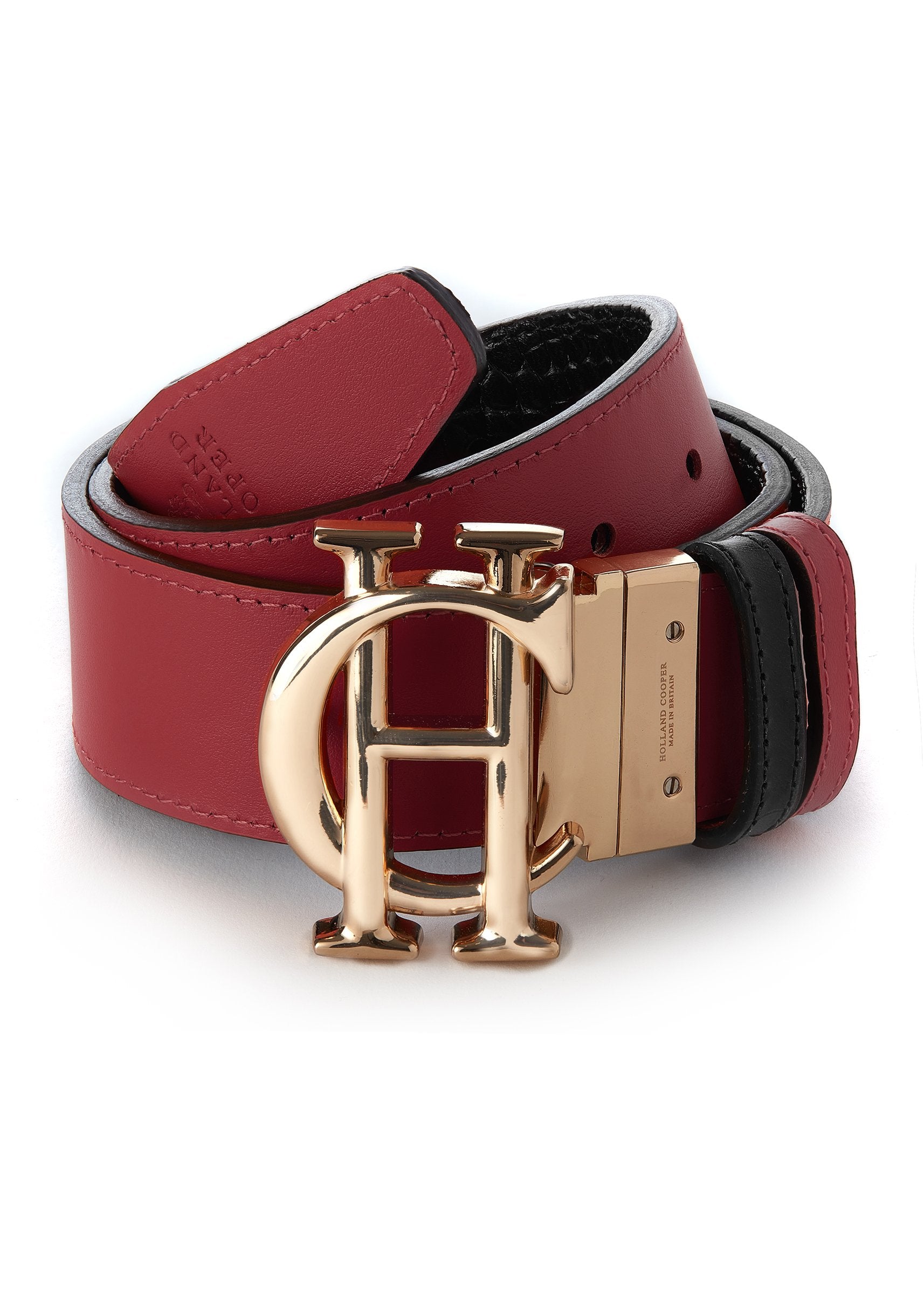 HC Classic Belt Reversible (Heritage Red Black Croc)