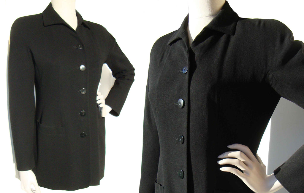 Vintage 90s Armani Jacket Black Blazer M – Metro Retro Vintage