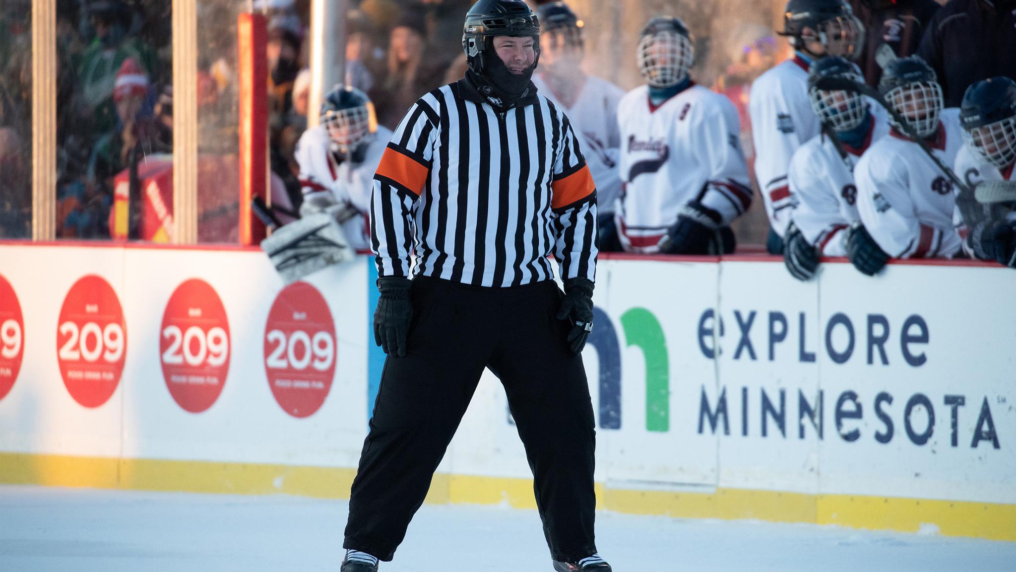 Freezing Hockey Referee