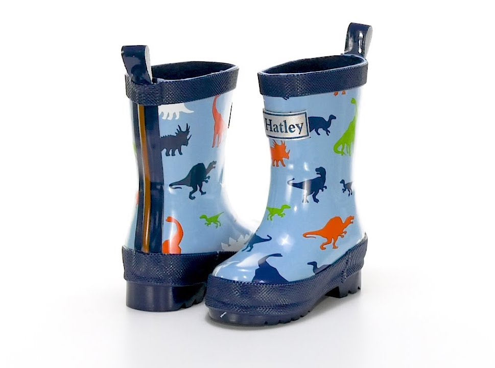 Hatley Prehistoric Dinos Shiny Rain Boots
