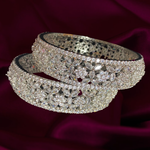 Cora White Gold Bracelets Set of Two By Jaipur Rose