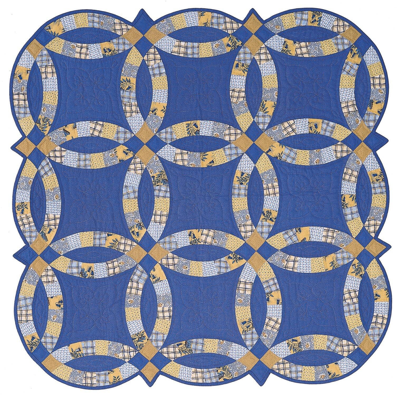 Download Double Wedding Ring Acrylic Quilt Template By Quilting From The Heartland