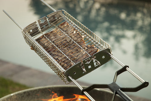 Grill Basket, Fish Grill Basket, Rustproof Stainless Steel BBQ