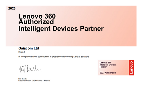 Gaiacom - An authorized partner of Lenovo