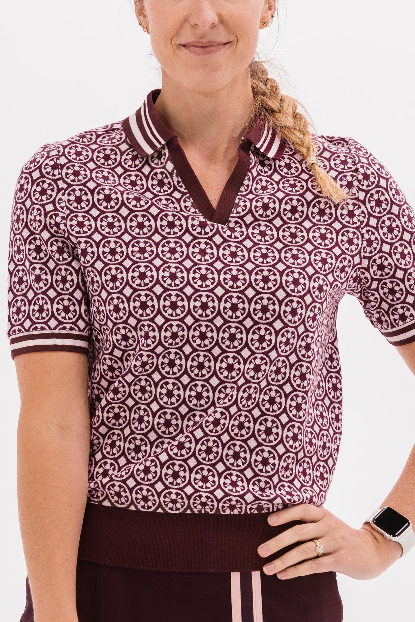 JACQUARD KNIT POLO SHIRT