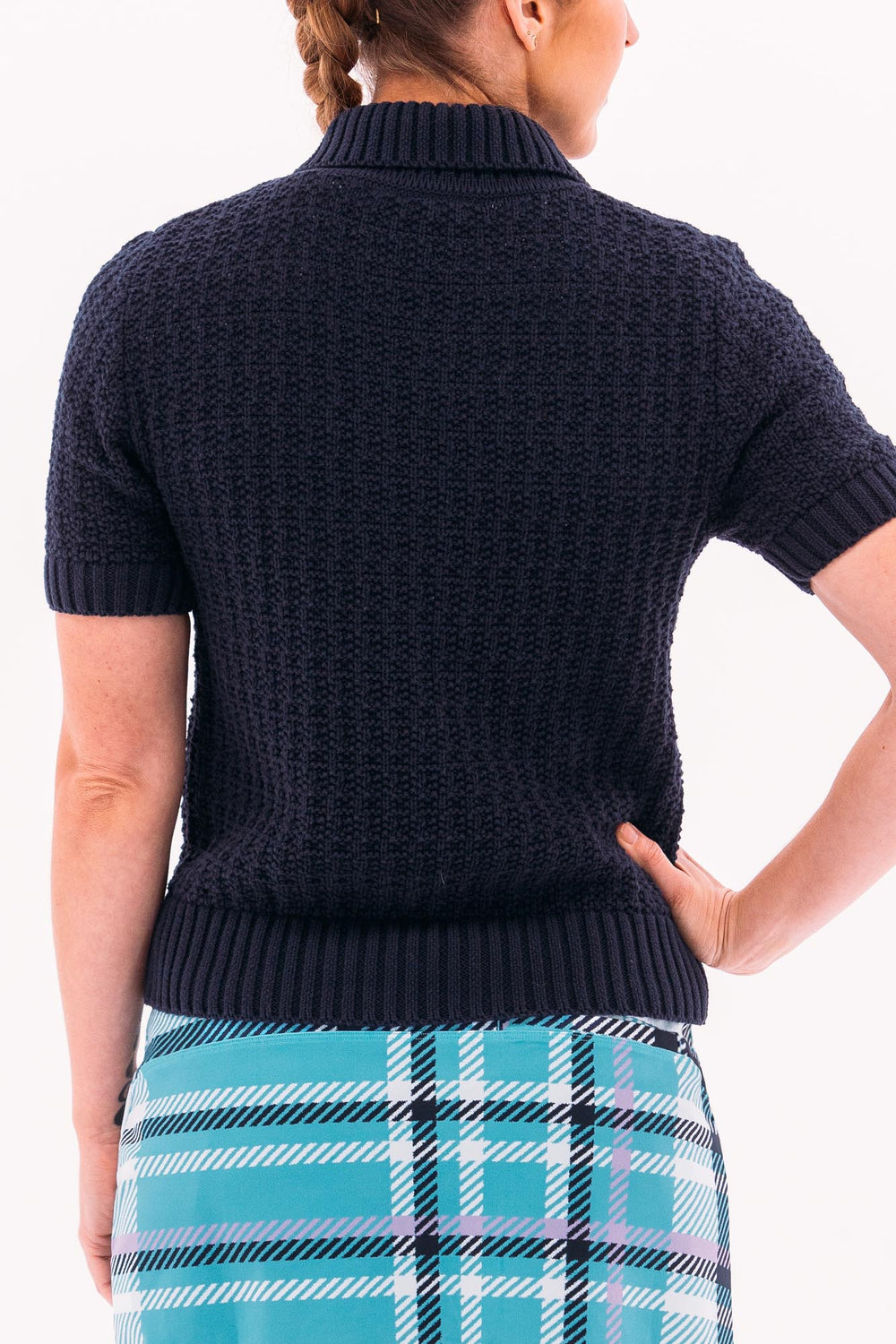 Open Knit Short Sleeve Sweater | Foray Golf