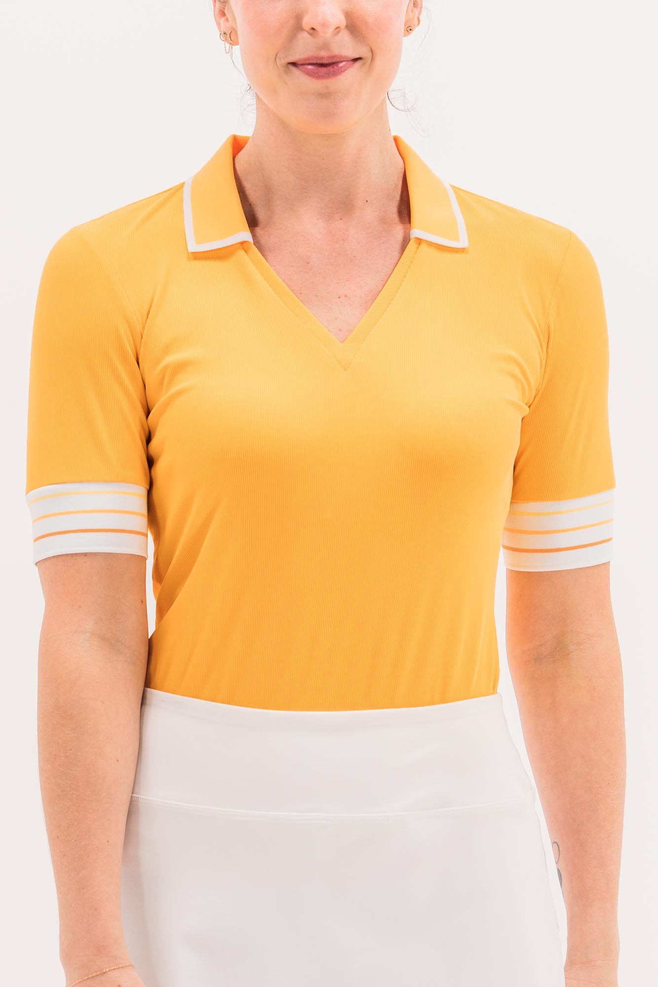 Yellow polo deals v neck