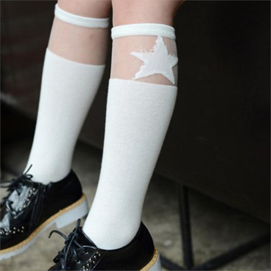 kids black knee high socks