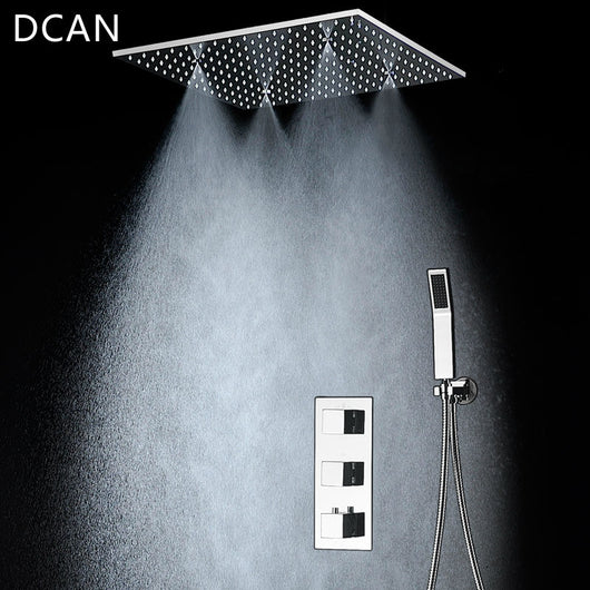 Large Ducha Shower System Thermostatic Mixer 20 Inch Led