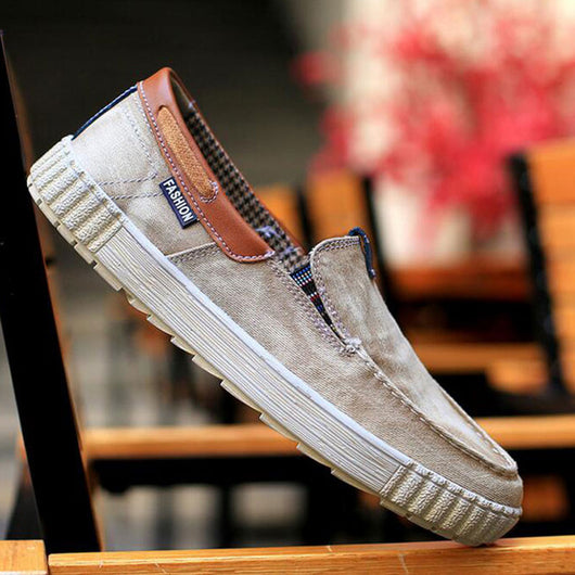 washed denim canvas shoes