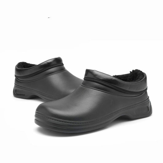 Winter Fur Lined Cook Shoes Anti-slip