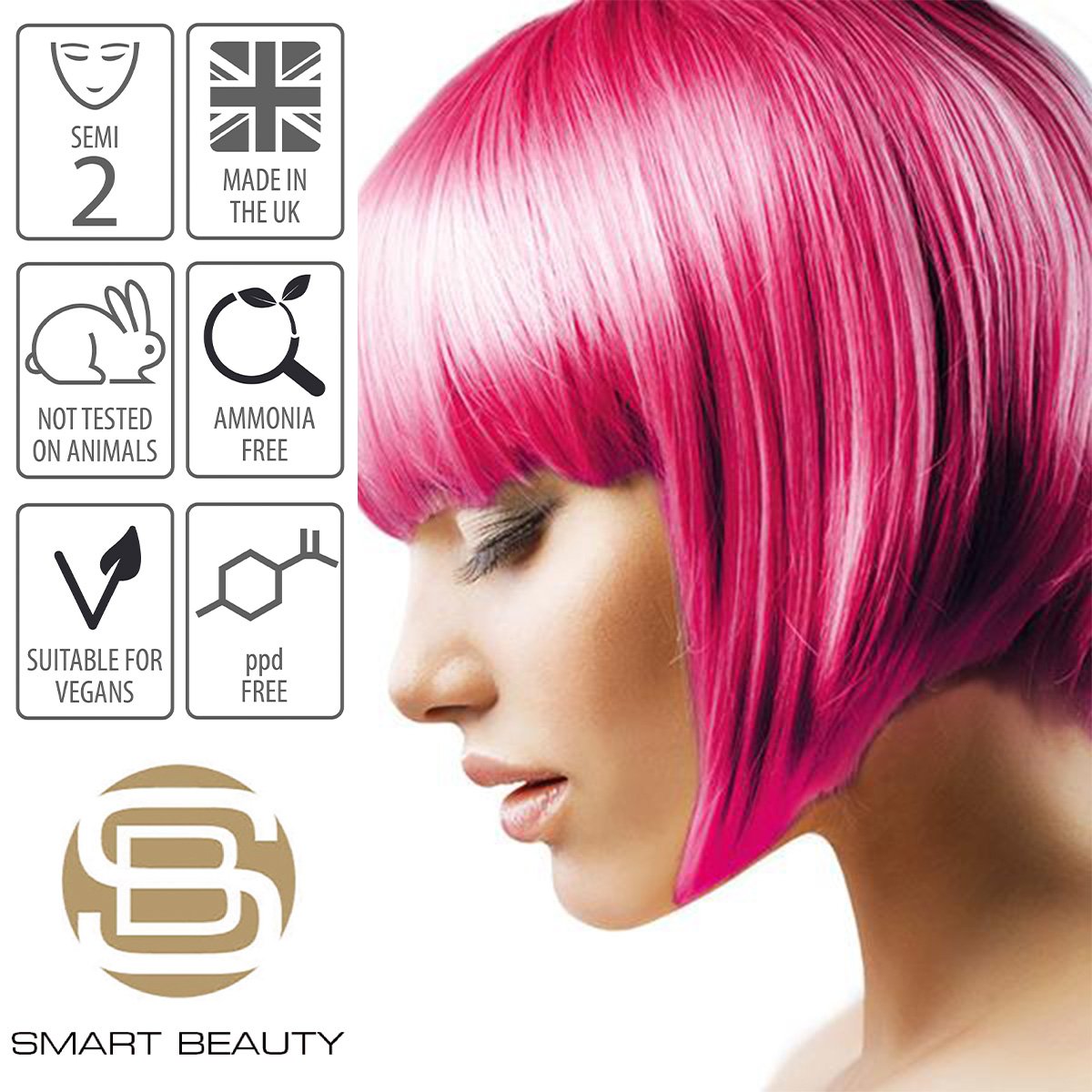 Neon Pink Vibrant Semi Permanent Hair Colour