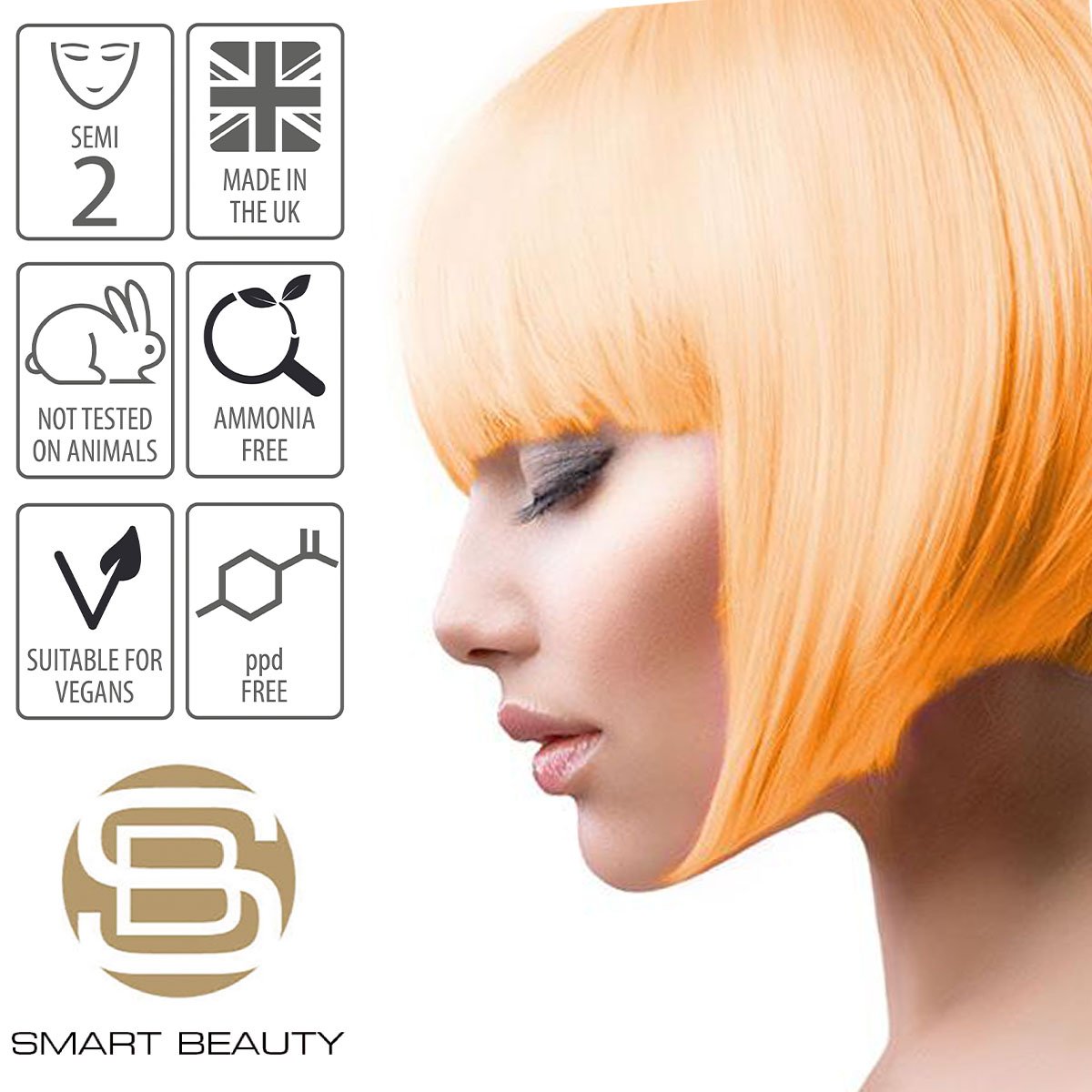 Sunset Orange Pastel Semi Permanent Hair Colour Diy Kit Smart Beauty