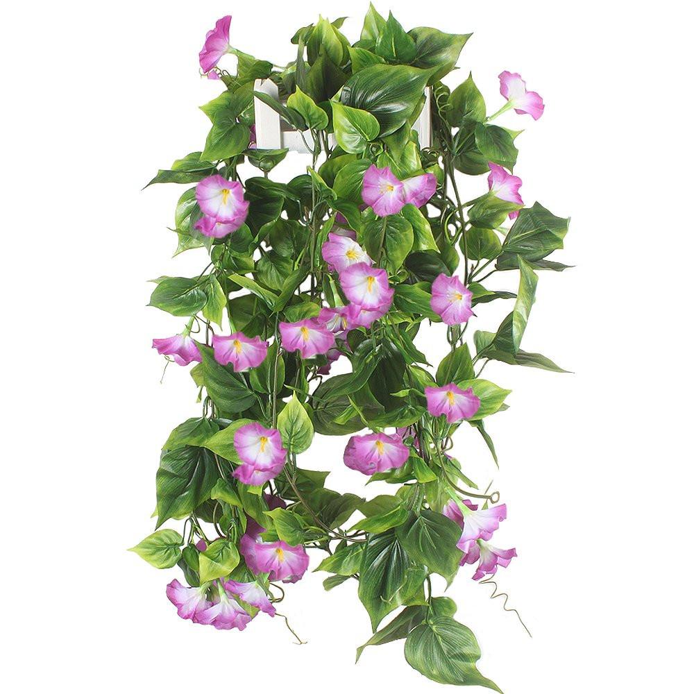 Artificial Vines 2pcs 15Feet Morning Glory Hanging Plants Silk